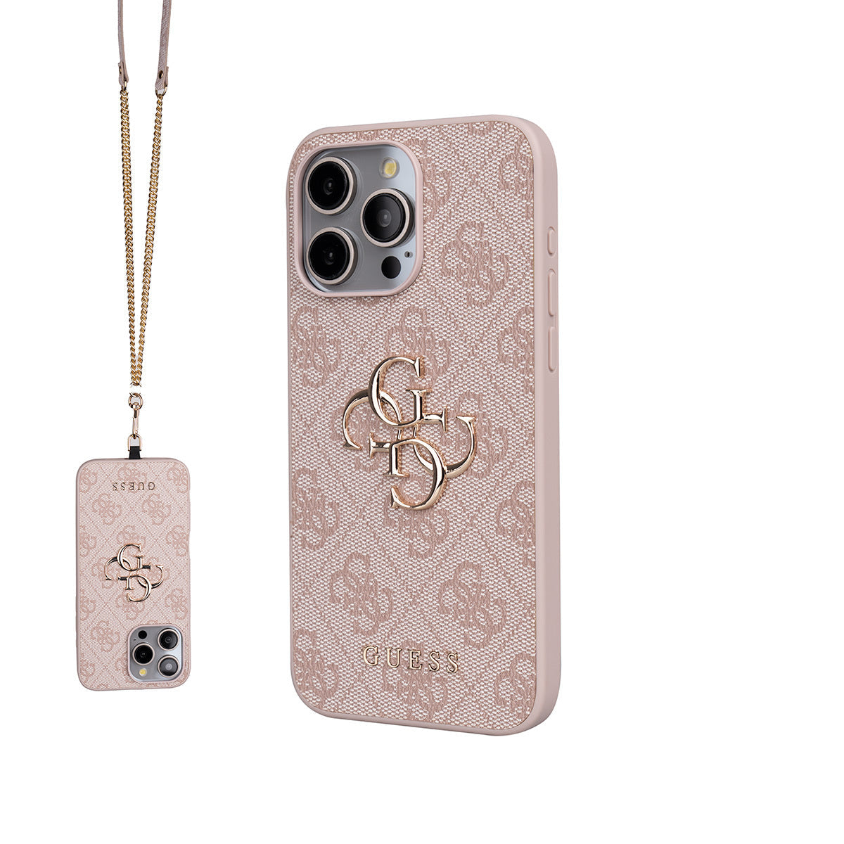 Apple iPhone 14 Pro Max Kılıf Guess Orjinal Lisanslı PU Deri 4G Büyük Metal Logolu Çapraz Vücut Askılı Kapak - Görsel 2