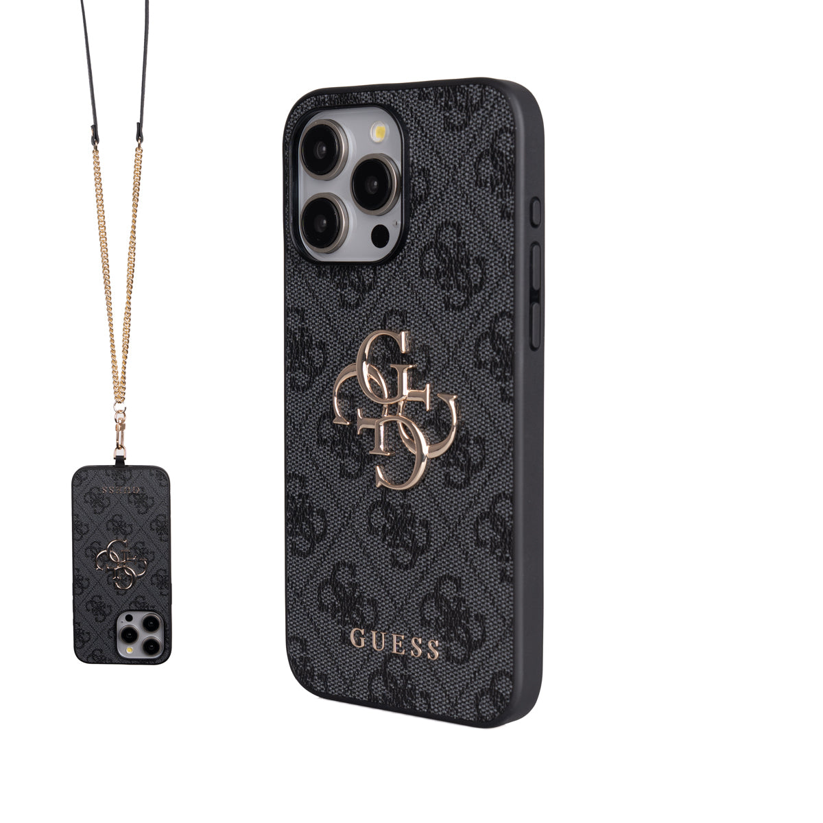 Apple iPhone 14 Pro Max Kılıf Guess Orjinal Lisanslı PU Deri 4G Büyük Metal Logolu Çapraz Vücut Askılı Kapak - Görsel 3