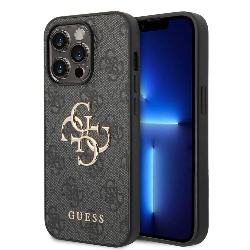 Apple iPhone 14 Pro Max Kılıf GUESS PU Deri Büyük Metal Logo Dizaynlı Kapak - Görsel 4