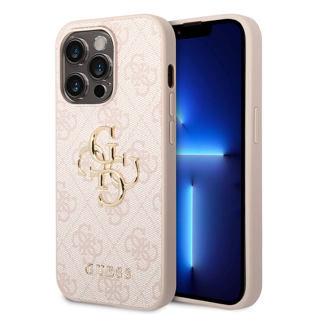 Apple iPhone 14 Pro Max Kılıf GUESS PU Deri Büyük Metal Logo Dizaynlı Kapak - Görsel 5