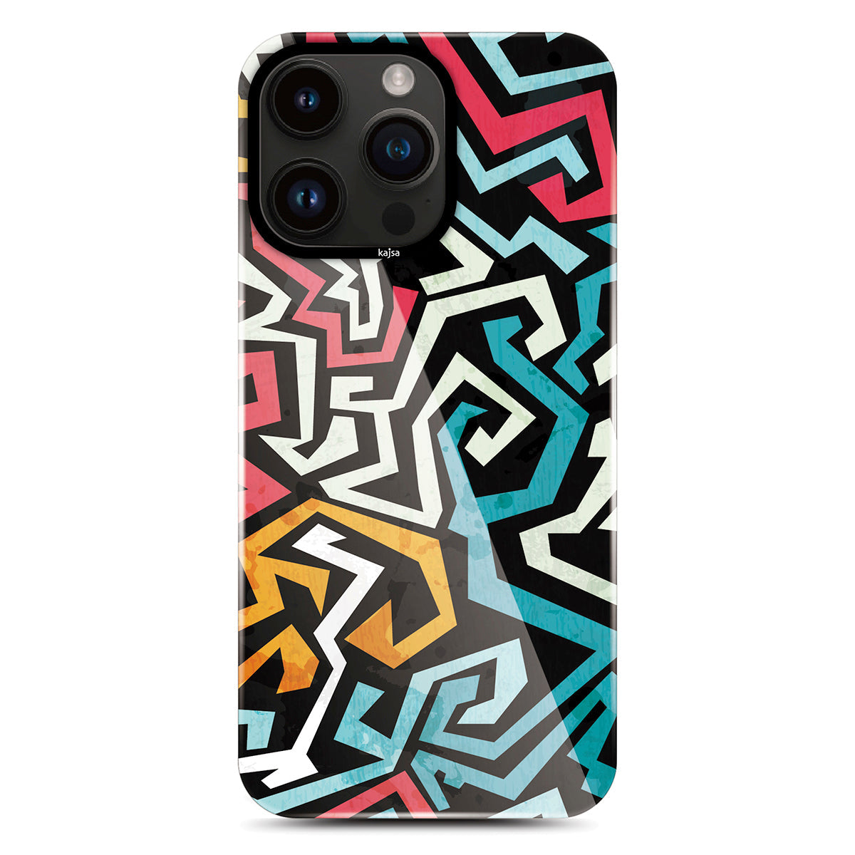 Apple iPhone 14 Pro Max Kılıf HD Desenli Kajsa Shield Plus Grafiti Serisi Kapak - Görsel 3