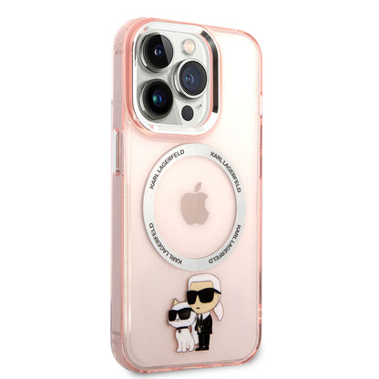 Apple iPhone 14 Pro Max Kılıf Karl Lagerfeld M-safe Şarj Özellikli K&C Dizayn Kapak - Görsel 2