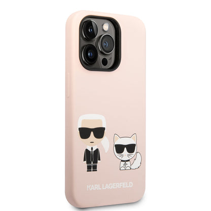Apple iPhone 14 Pro Max Kılıf Karl Lagerfeld M-safe Şarj Özellikli Silikon K&C Dizayn Kapak - Görsel 2