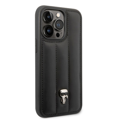 Apple iPhone 14 Pro Max Kılıf Karl Lagerfeld Nylon Puffy Airbag Karl Dizayn Kapak - Görsel 2