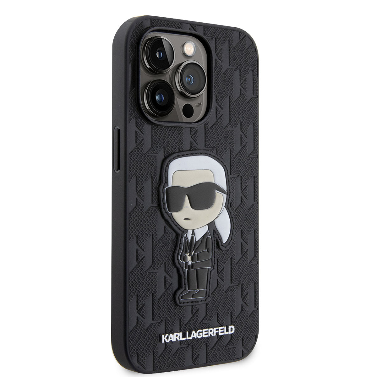 Apple iPhone 14 Pro Max Kılıf Karl Lagerfeld Saffiano Deri Karl Dizayn Kapak - Görsel 2