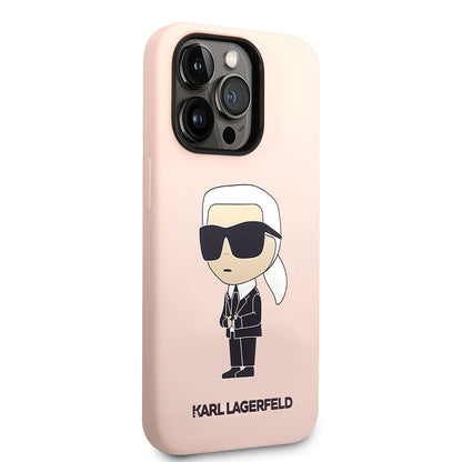 Apple iPhone 14 Pro Max Kılıf Karl Lagerfeld Silikon Karl Dizayn Kapak - Görsel 2
