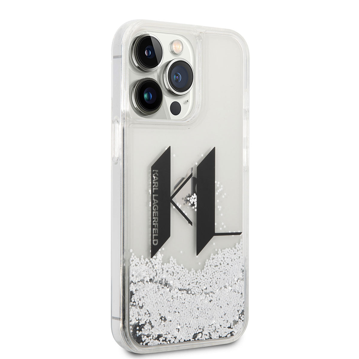 Apple iPhone 14 Pro Max Kılıf Karl Lagerfeld Sıvılı Simli Dizayn Kapak - Görsel 2