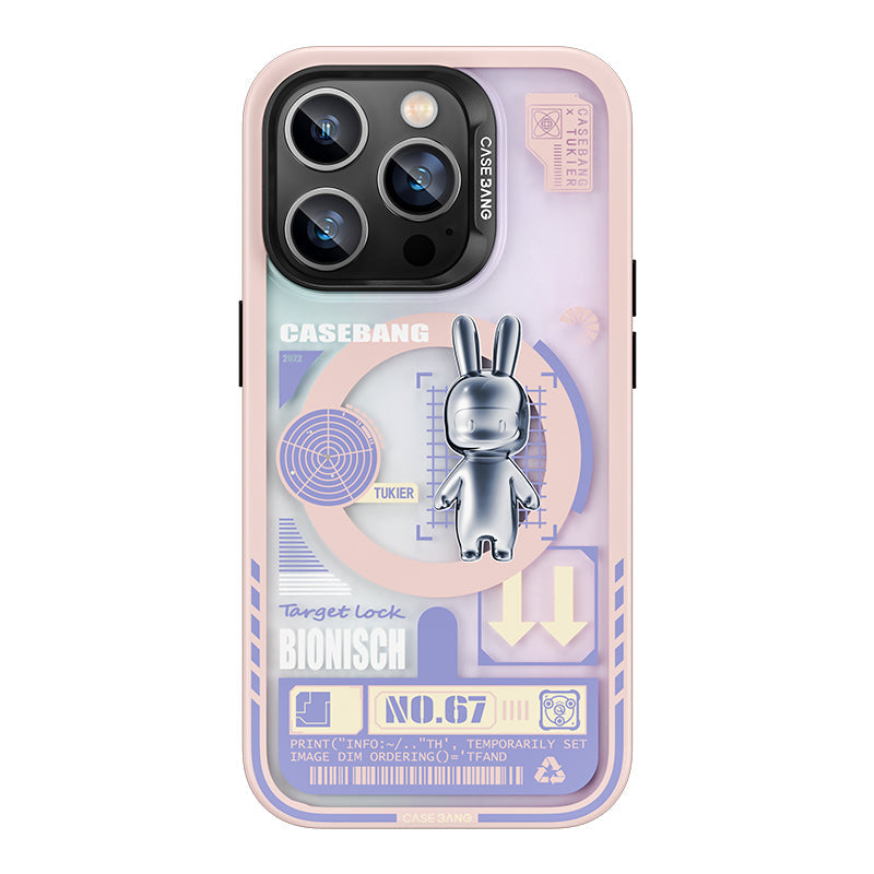 Apple iPhone 14 Pro Max Kılıf M-safe Şarj Özellikli Benks Casebang Rabbit Kapak - Görsel 3