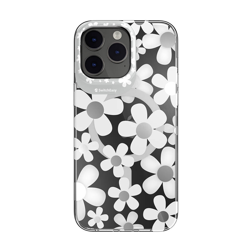 Apple iPhone 14 Pro Max Kılıf M-safe Şarj Özellikli Çift IMD Baskılı Lisanslı Switcheasy Artist-M Fleur Kapak - Görsel 2