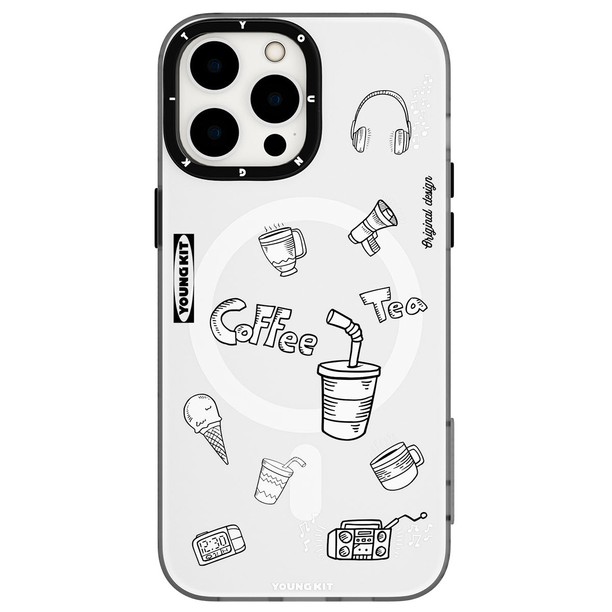 Apple iPhone 14 Pro Max Kılıf M-safe Şarj Özellikli Desenli Youngkit Plaything Serisi Kapak - Görsel 2