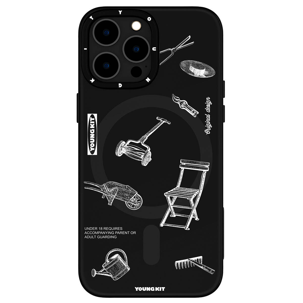 Apple iPhone 14 Pro Max Kılıf M-safe Şarj Özellikli Desenli Youngkit Plaything Serisi Kapak - Görsel 4