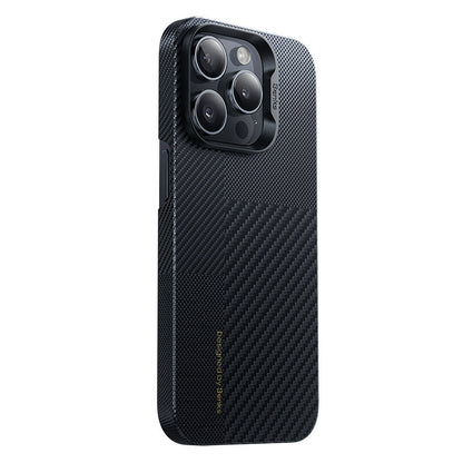Apple iPhone 14 Pro Max Kılıf M-safe Şarj Özellikli Karbon Fiber Benks Montage ArmorAir Kevlar Kapak - Görsel 2