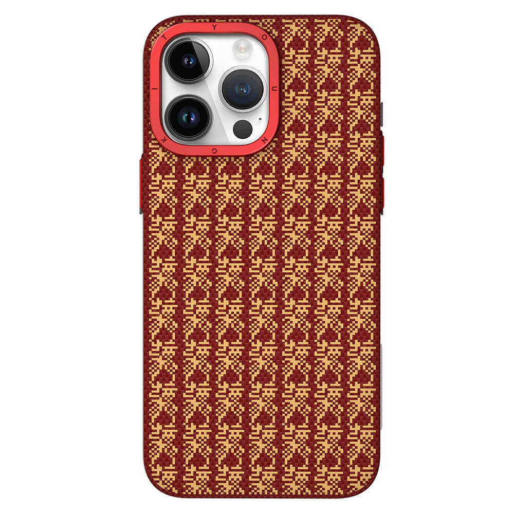 Apple iPhone 14 Pro Max Kılıf M-safe Şarj Özellikli Kevlar 1500D Youngkit Auspicious Loong Serisi Kapak - Görsel 2
