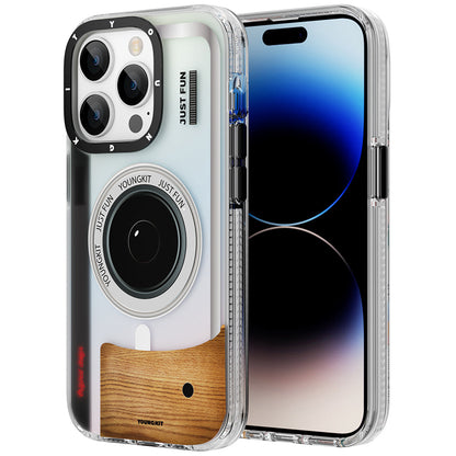 Apple iPhone 14 Pro Max Kılıf M-safe Şarj Özellikli Lens Figürlü YoungKit Art Film Serisi Kapak - Görsel 4