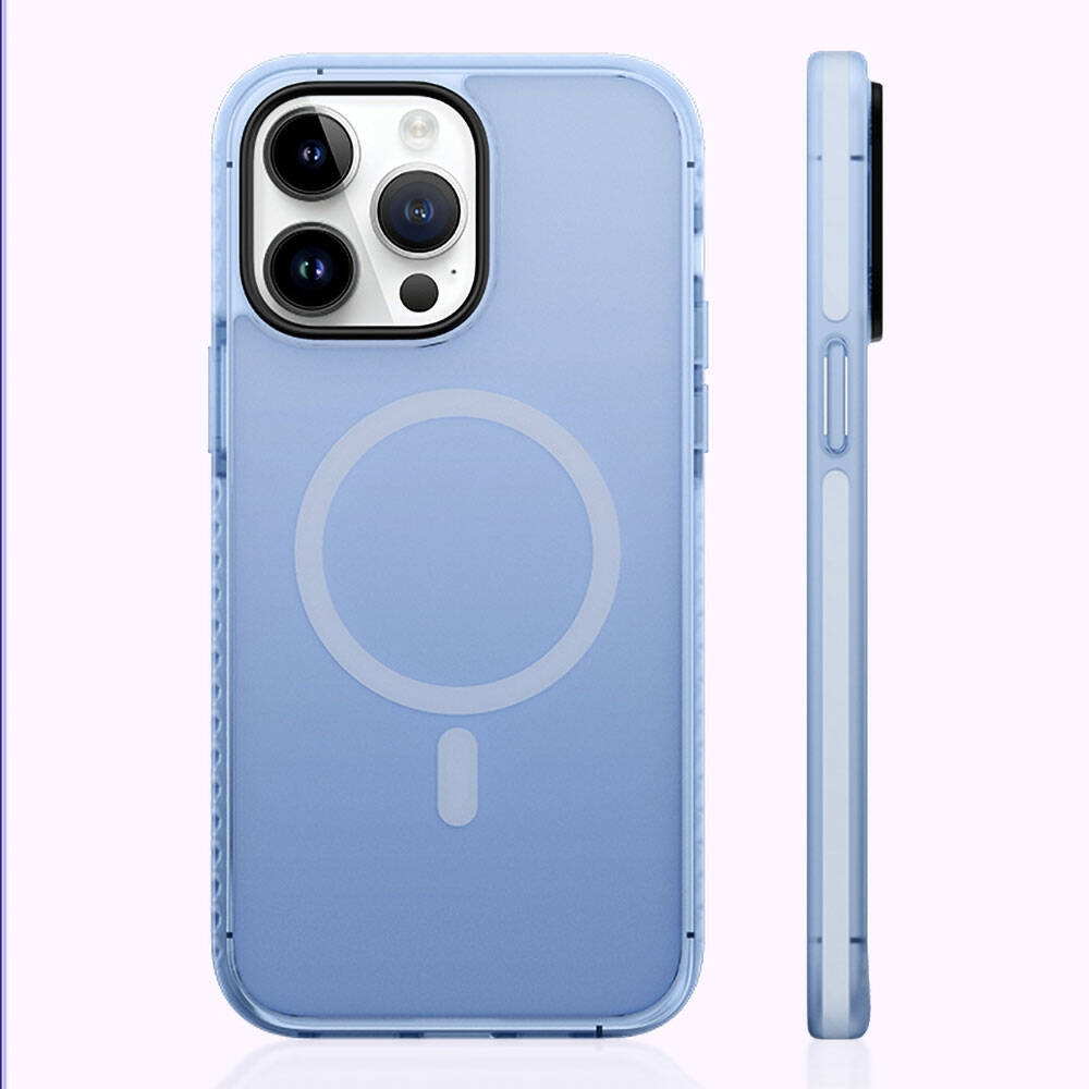 Apple iPhone 14 Pro Max Kılıf M-safe Şarj Özellikli Mat Arka Yüzey Benks Drop Resistance Kapak - Görsel 3