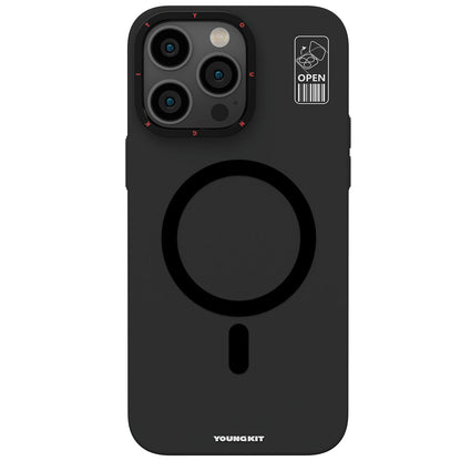 Apple iPhone 14 Pro Max Kılıf M-safe Şarj Özellikli Standlı YoungKit Hermit Bracket Serisi Kapak - Görsel 2