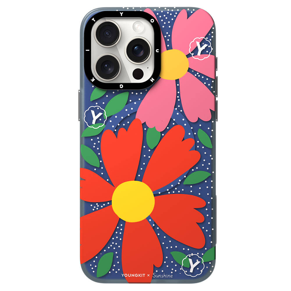 Apple iPhone 14 Pro Max Kılıf M-safe Şarj Özellikli Sunshine Tasarımlı Youngkit Colorful Serisi Kapak