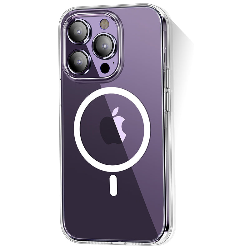 Apple iPhone 14 Pro Max Kılıf M-safe Şarj Özellikli Transparan Sert PC Wlons Pita Kapak - Görsel 3