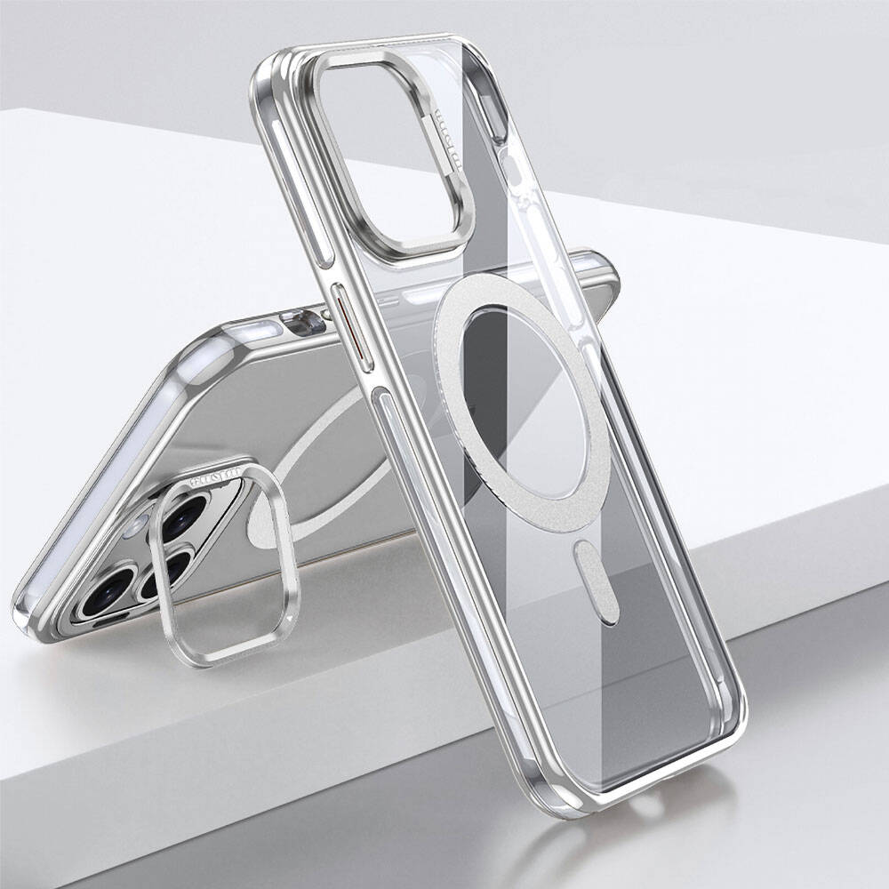 Apple iPhone 14 Pro Max Kılıf M-safe Şarj Özellikli Wlons Standlı Efsane Kapak - Görsel 5