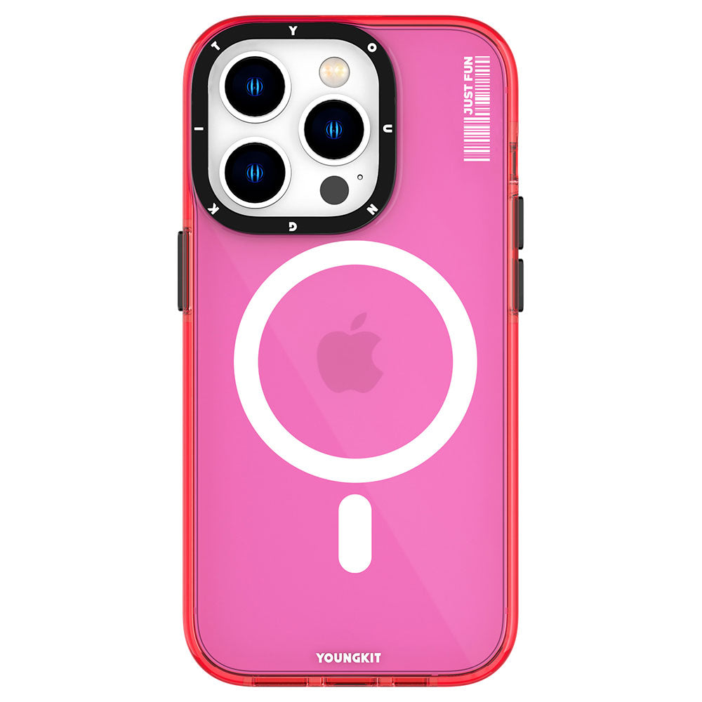Apple iPhone 14 Pro Max Kılıf M-safe Şarj Özellikli YoungKit Crystal Color Serisi Kapak - Görsel 4