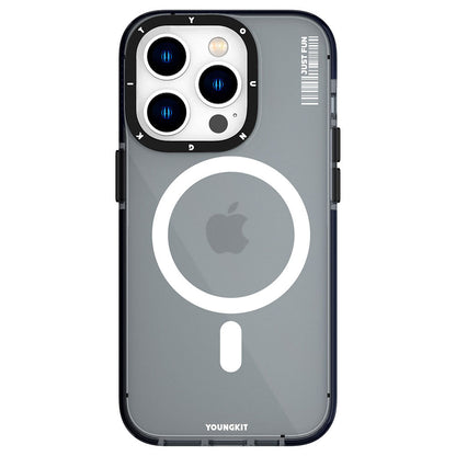 Apple iPhone 14 Pro Max Kılıf M-safe Şarj Özellikli YoungKit Crystal Color Serisi Kapak - Görsel 3