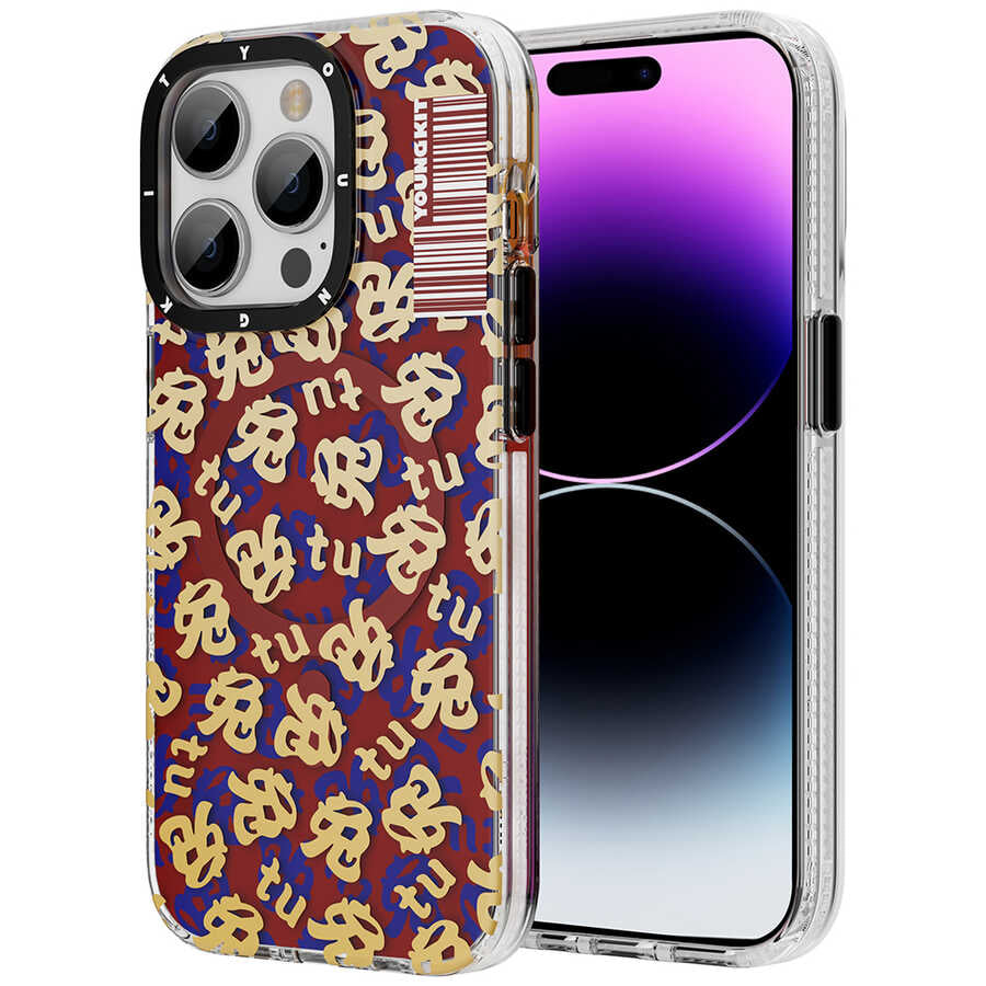Apple iPhone 14 Pro Max Kılıf M-safe Şarj Özellikli Youngkit Play Rabbit Serisi Kapak - Görsel 4