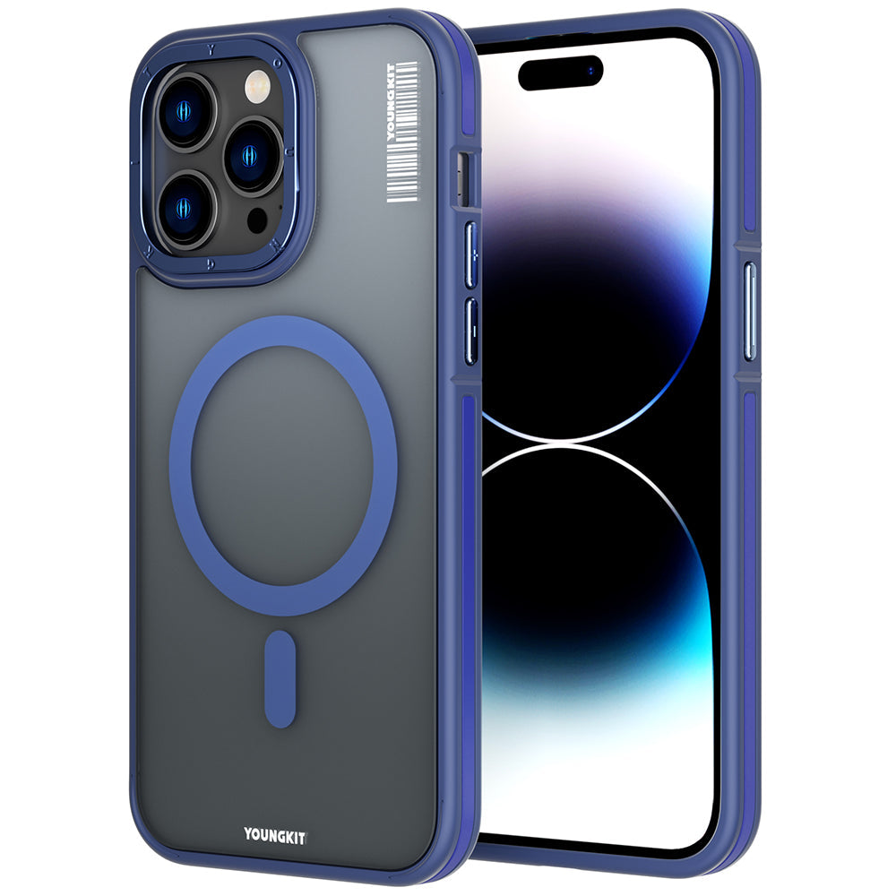 Apple iPhone 14 Pro Max Kılıf M-safe Şarj Özellikli Youngkit Rock Sand Serisi Kapak - Görsel 2