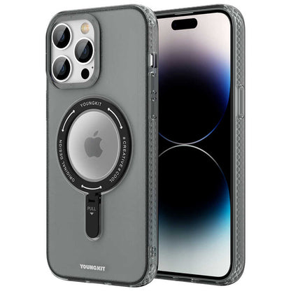 Apple iPhone 14 Pro Max Kılıf M-safe Şarj Özellikli Youngkit Rock Serisi Kapak - Görsel 5
