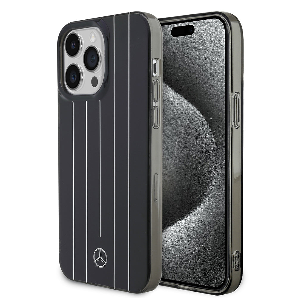 Apple iPhone 14 Pro Max Kılıf Mercedes Benz Orjinal Lisanslı New Urban 3 Sert PC Paralel Çizgi Desenli Kapak - Görsel 2