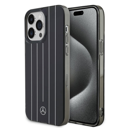 Apple iPhone 14 Pro Max Kılıf Mercedes Benz Orjinal Lisanslı New Urban 3 Sert PC Paralel Çizgi Desenli Kapak - Görsel 2