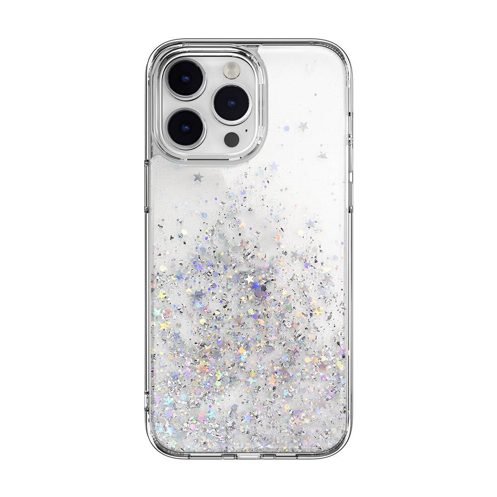 Apple iPhone 14 Pro Max Kılıf Parlayan Simli Şeffaf Lisanslı Switcheasy Starfield Kapak - Görsel 5
