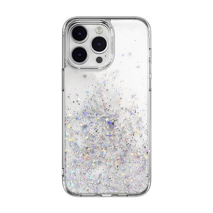 Apple iPhone 14 Pro Max Kılıf Parlayan Simli Şeffaf Lisanslı Switcheasy Starfield Kapak - Görsel 5