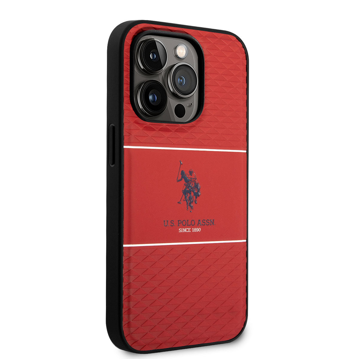 Apple iPhone 14 Pro Max Kılıf U.S. POLO ASSN. Deri Şeritli Logo Dizayn Kapak - Görsel 2