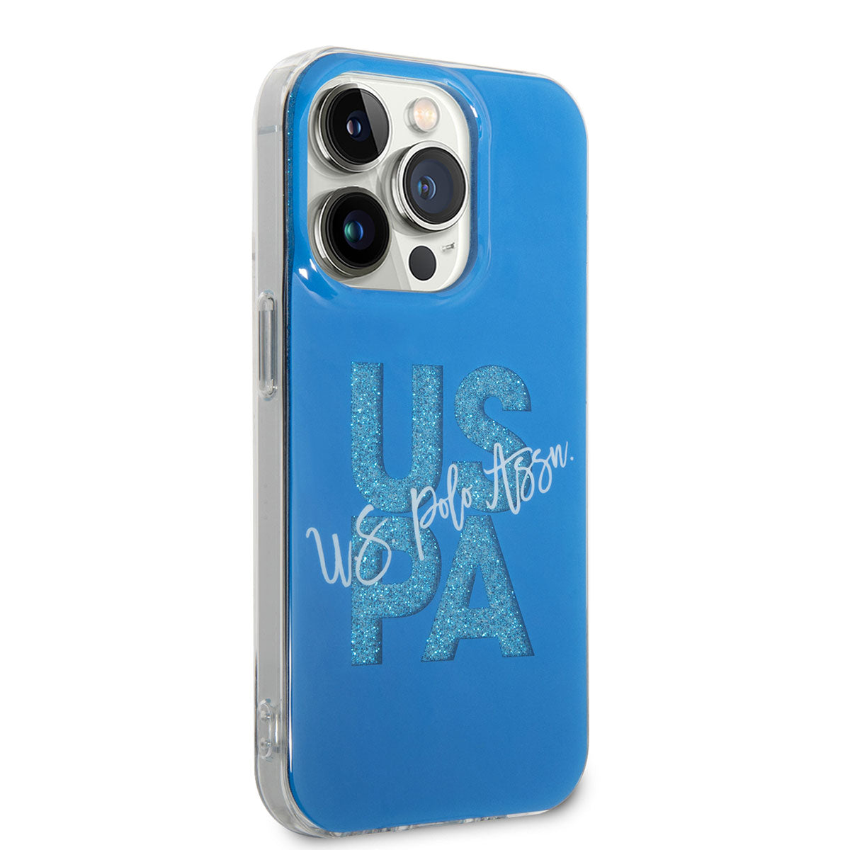 Apple iPhone 14 Pro Max Kılıf U.S. POLO ASSN. Simli Parlak Alfabe Tasarım Kapak - Görsel 5