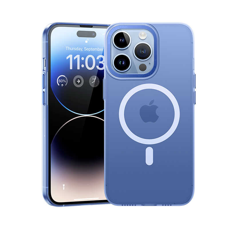 Apple iPhone 14 Pro Max Kılıf Wireless Şarj Destekli Benks Magnetik Haze Kapak - Görsel 3