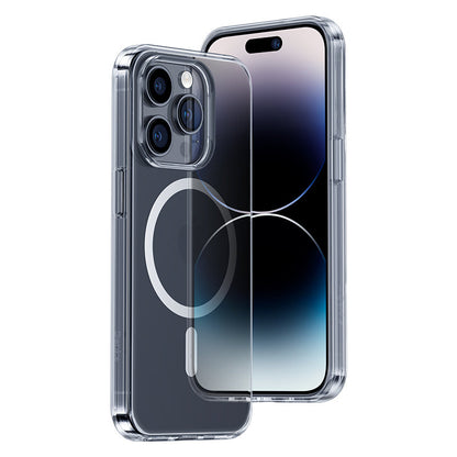 Apple iPhone 14 Pro Max Kılıf Wireless Şarj Destekli Benks Yeni Magnetik Crystal PC Kapak - Görsel 2