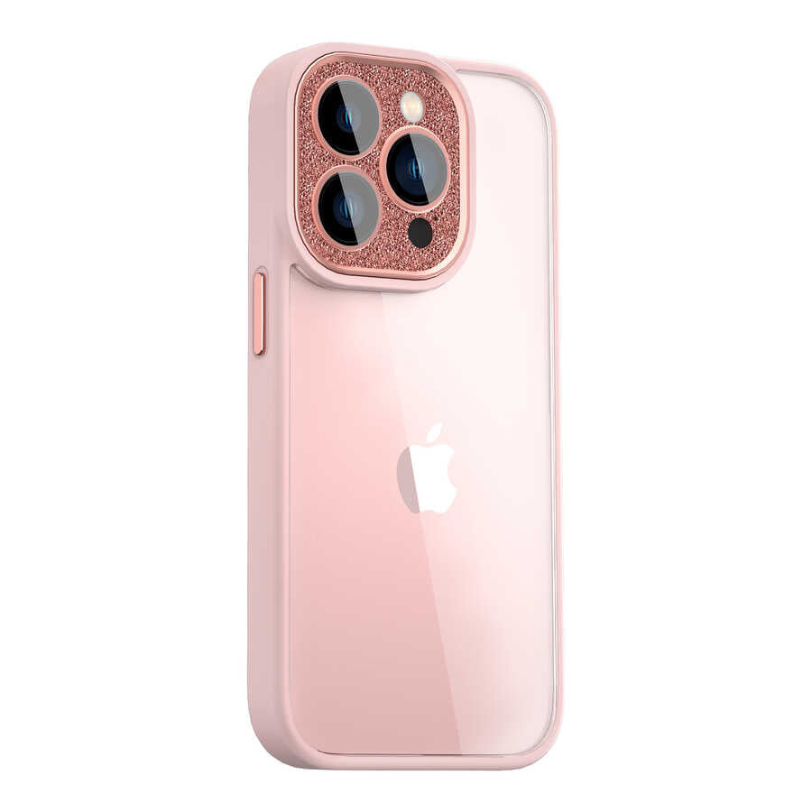 Apple iPhone 14 Pro Max Kılıf Wiwu GCC-105 Lens Korumalı Renkli Kenar Arkası Şeffaf Multicolor Kapak - Görsel 4