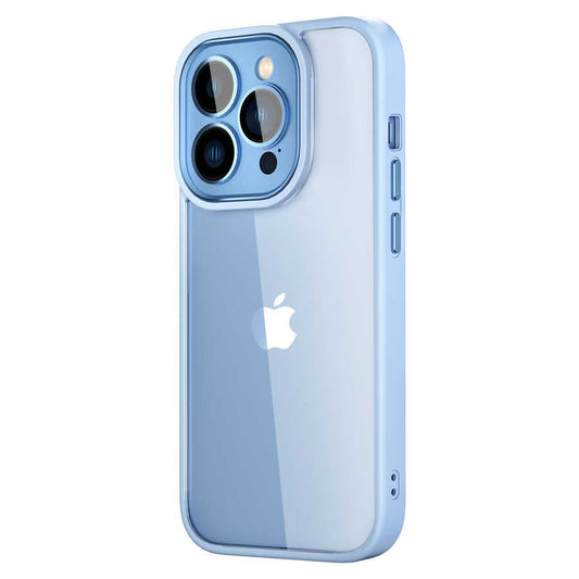 Apple iPhone 14 Pro Max Kılıf Wiwu VCC-104 Lens Korumalı Renkli Kenar Arkası Şeffaf Vivid Clear Kapak