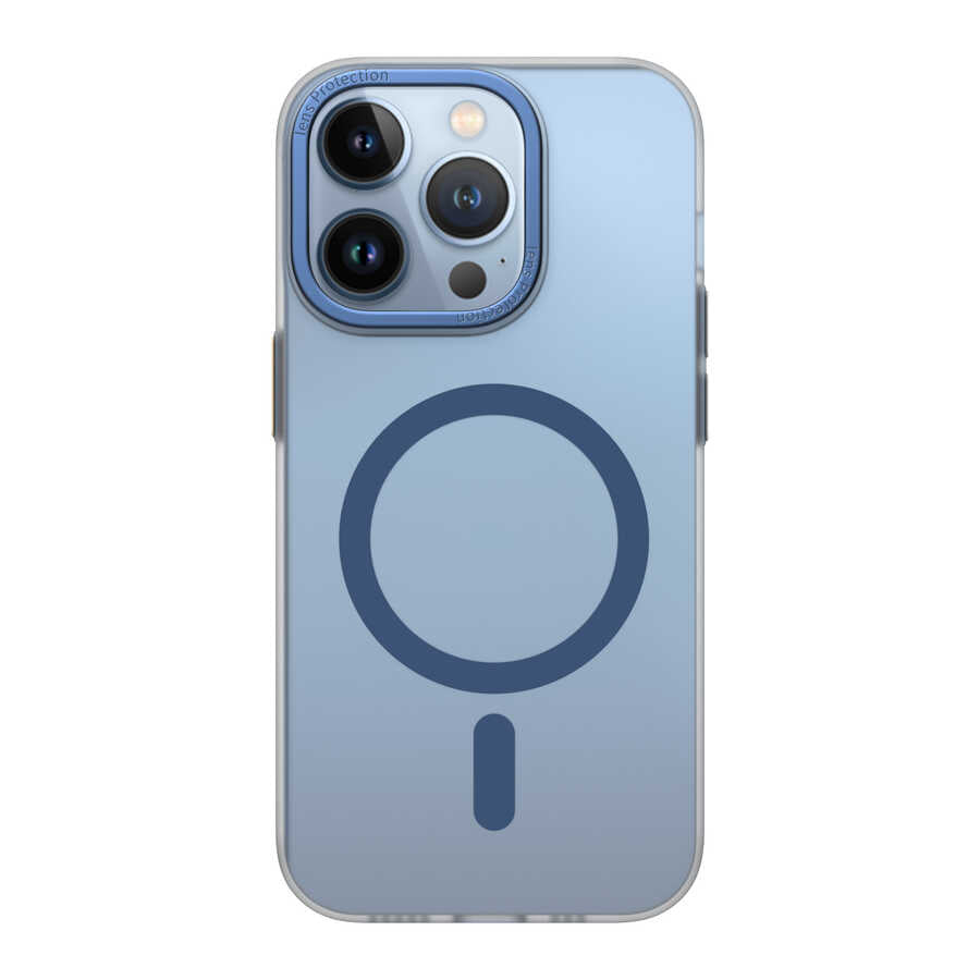 Apple iPhone 14 Pro Max Wiwu Frosted Magnetic Buzlu Sert PC Kapak - Görsel 2