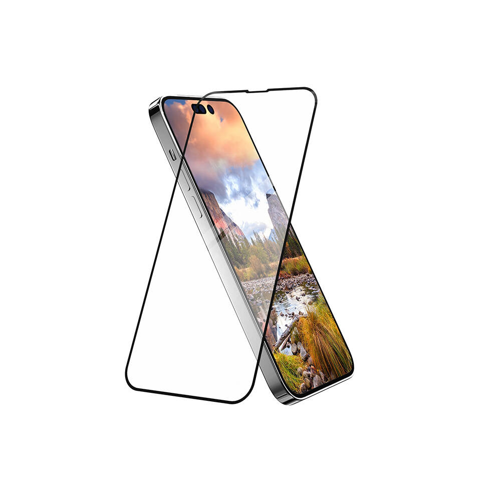 Apple iPhone 14 Pro Oleofobik Temperli Ultra HD Lisanslı Switcheasy Vetro 9H Cam Ekran Koruyucu - Görsel 2