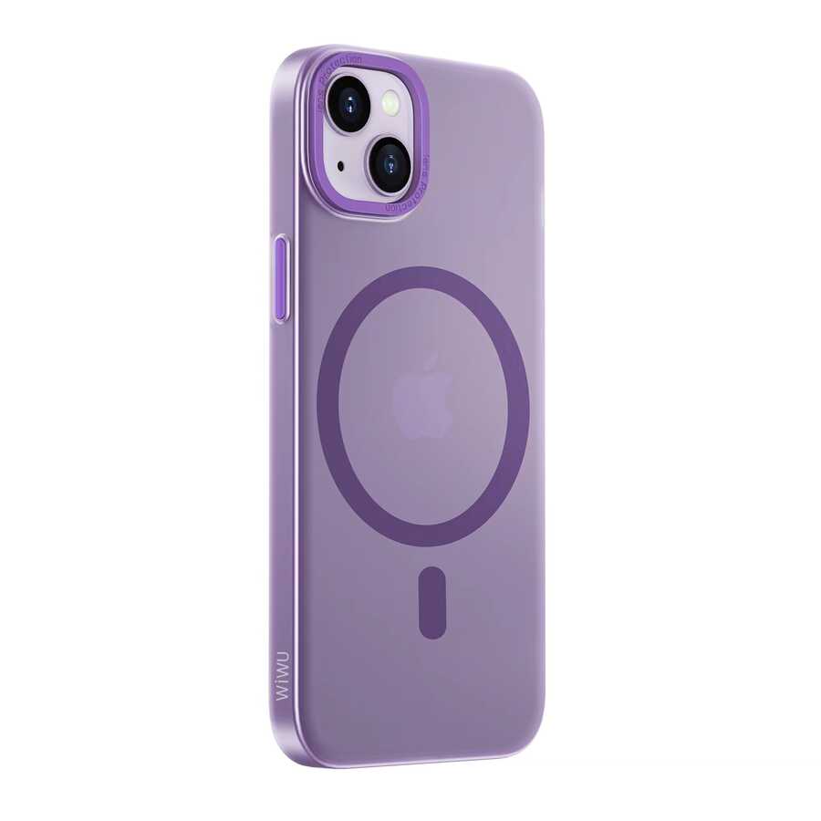 Apple iPhone 14 Wiwu Frosted Magnetic Buzlu Sert PC Kapak - Görsel 4