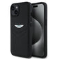 Apple iPhone 15 Kılıf Aston Martin Orjinal Lisanslı Victory Dizayn PU Deri Metal Logolu Kapak