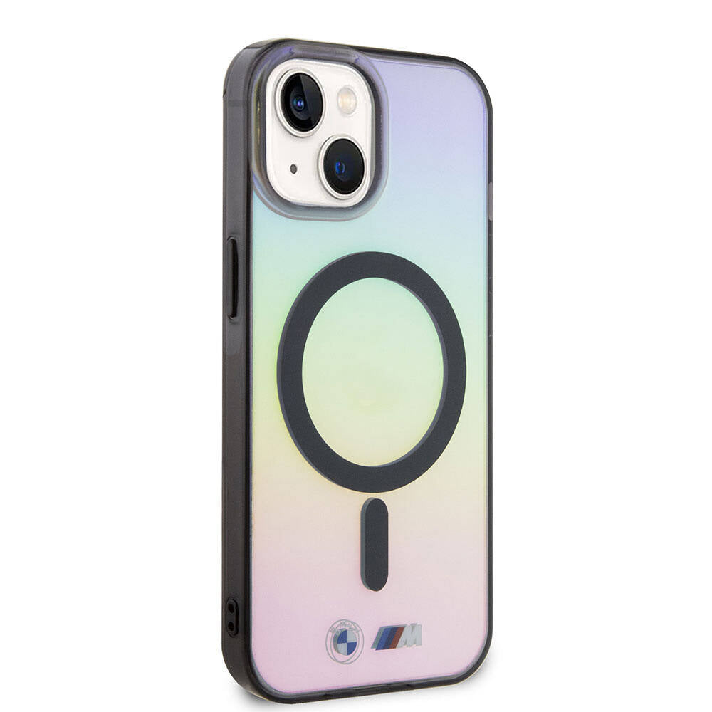 Apple iPhone 15 Kılıf BMW M-safe Şarj Özellikli Transparan Renk Geçişli Iridescent Orjinal Lisanslı Kapak - Görsel 2