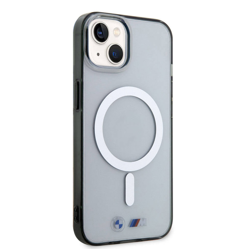 Apple iPhone 15 Kılıf BMW M-safe Şarj Özellikli Transparan Silver Ring Orjinal Lisanslı Kapak - Görsel 2