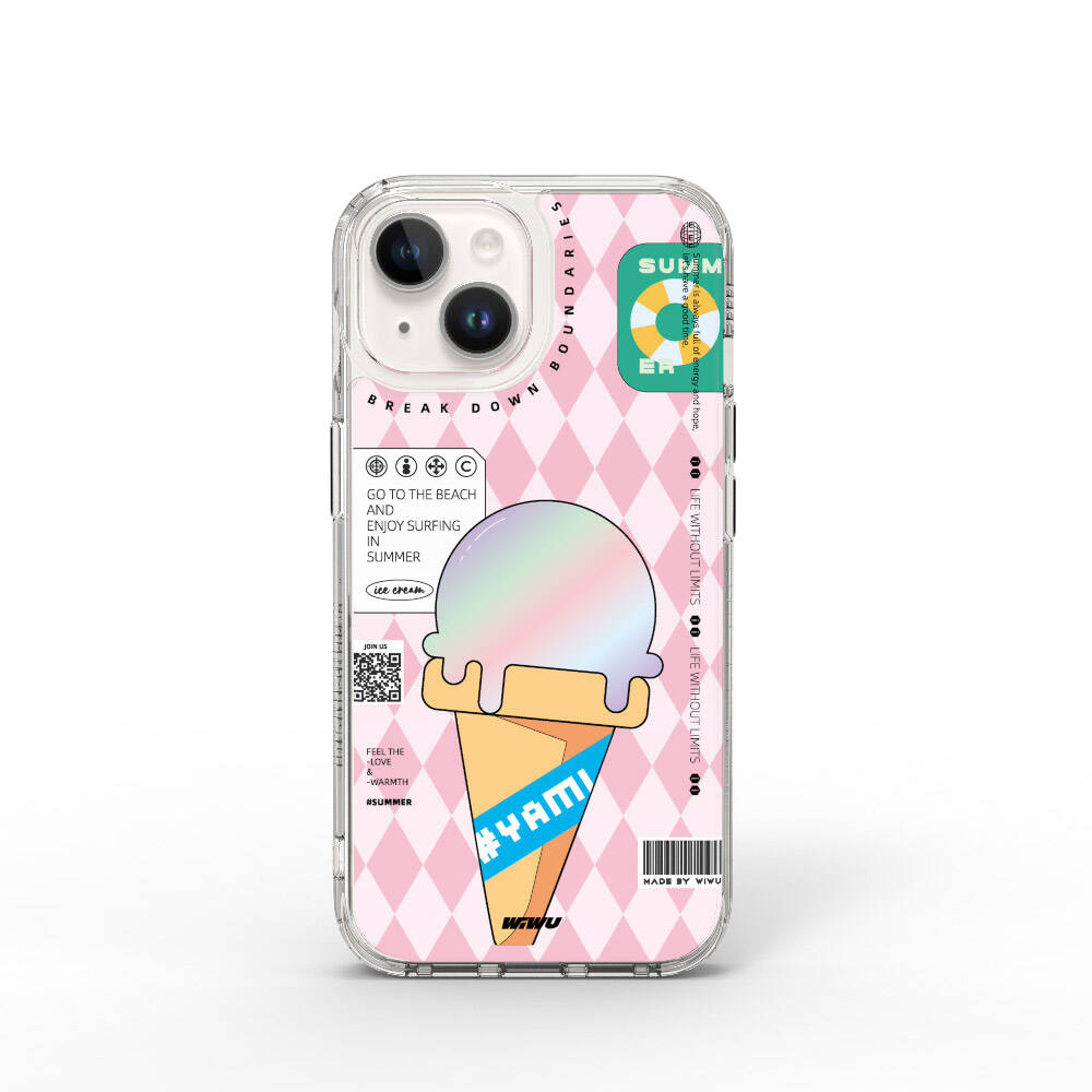 Apple iPhone 15 Kılıf Çift Katman Desenli Wiwu Summer Serisi Kapak - Görsel 2