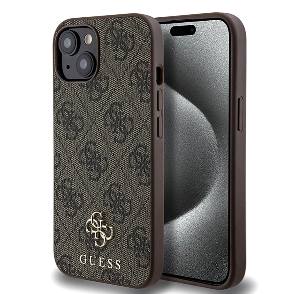 Apple iPhone 15 Kılıf Guess Orjinal Lisanslı M-safe Şarj Özellikli Small 4G Classic Kapak - Görsel 3