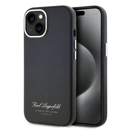 Apple iPhone 15 Kılıf Karl Lagerfeld Orjinal Lisanslı KL Yazılı Hotel Kapak - Görsel 2