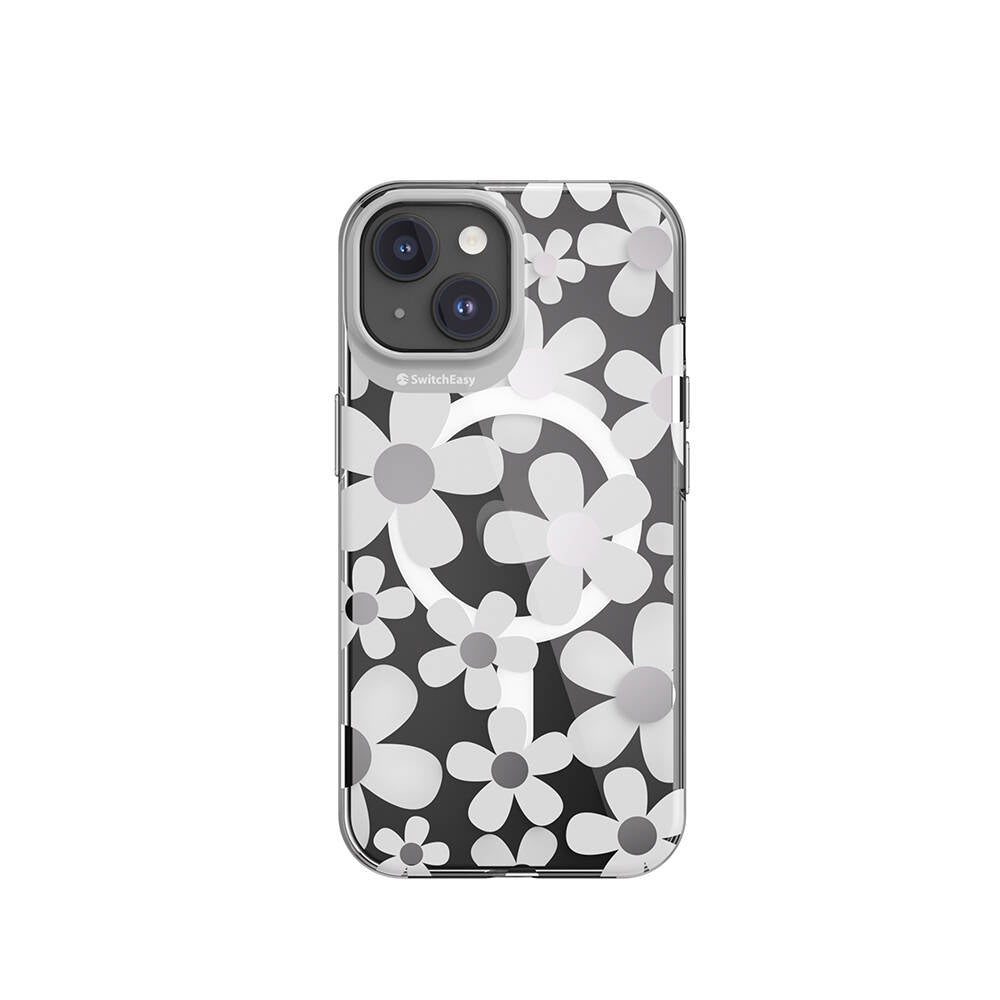 Apple iPhone 15 Kılıf M-safe Şarj Özellikli Çift IMD Baskılı Lisanslı Switcheasy Artist-M Fleur Kapak - Görsel 2