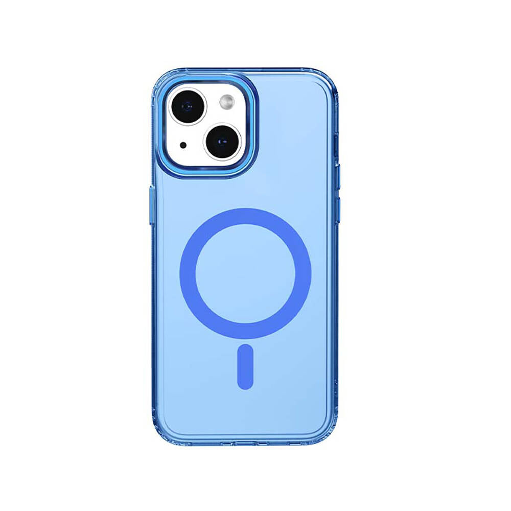 Apple iPhone 15 Kılıf M-safe Şarj Özellikli Saydam Arka Yüzey Recci Crystal Color Serisi Kapak - Görsel 3