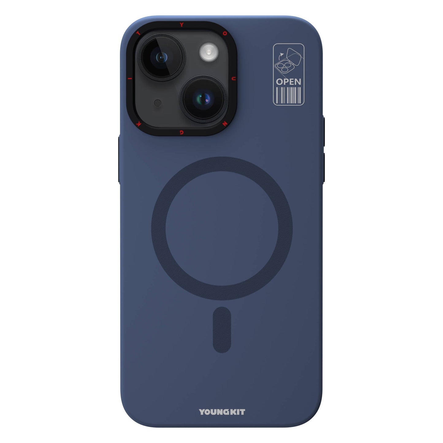 Apple iPhone 15 Kılıf M-safe Şarj Özellikli Standlı YoungKit Hermit Bracket Serisi Kapak - Görsel 2